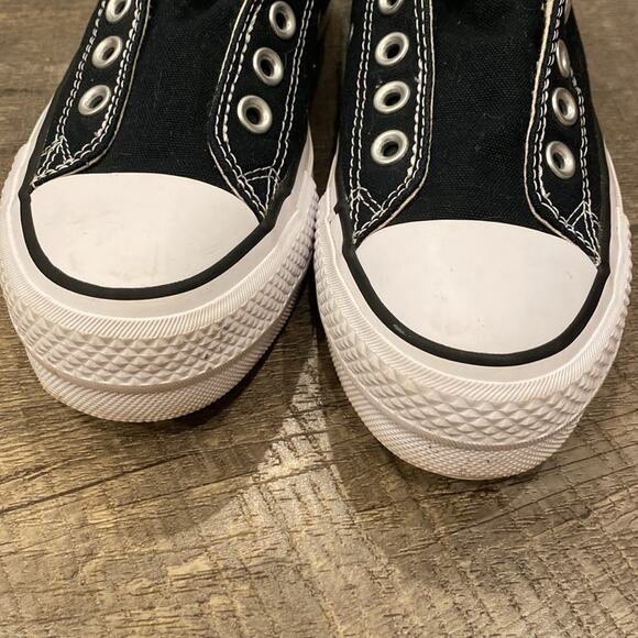 Converse Women's Chuck Taylor All Star Platform Slip Black White Size 6 - Picture 7 of 9